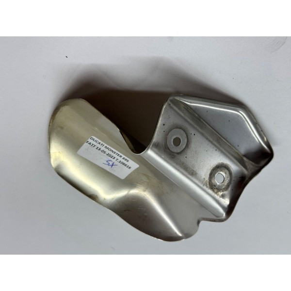 PARACALORE TERMINALE SCARICO PEDANA SX DUCATI MONSTER 695 2006 2007 2008