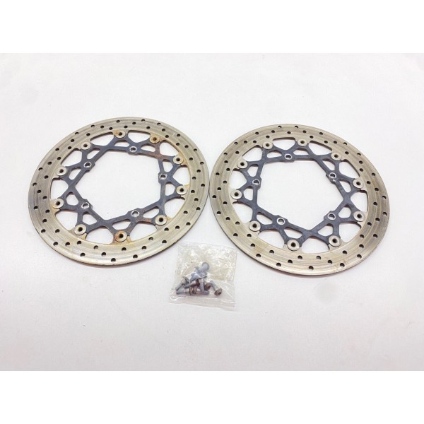 COPPIA DISCHI FRENO RUOTA ANTERIORE DX SX YAMAHA FZ1 1000 NAKED 2006-2016