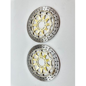 PAIR OF FRONT WHEEL BRAKE DISCS CAGIVA RAPTOR 650 2001-2004