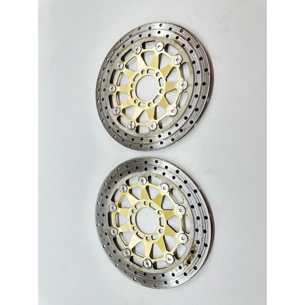 COPPIA DISCHI FRENO RUOTA ANTERIORE CAGIVA RAPTOR 650 2001-2004
