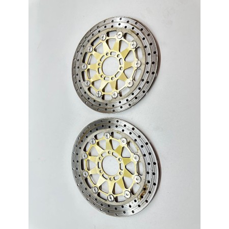 COPPIA DISCHI FRENO RUOTA ANTERIORE CAGIVA RAPTOR 650 2001-2004