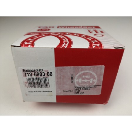 KIT CUSCINETTO RUOTA FAG ALFA ROMEO SPIDER 3.0 V6 24V KW:162 1999 2003 713690300