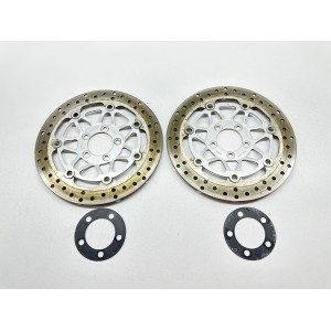 COPPIA DISCHI FRENO RUOTA ANTERIORE KAWASAKI Z 750 Z750...