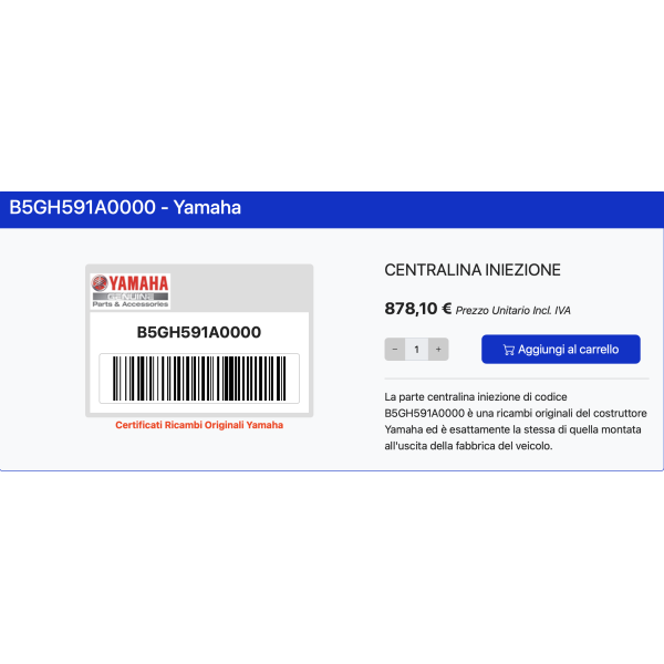 CENTRALINA MOTORE INIEZIONE ECU CDI YAMAHA...