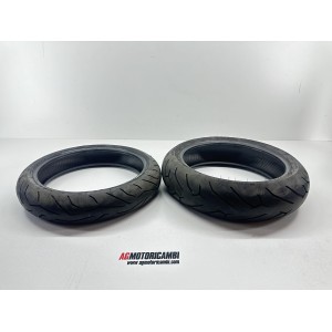 PAIRE DE PNEUS PIRELLI DIABLO ROSSO CORSA 120-160 CAGIVA...