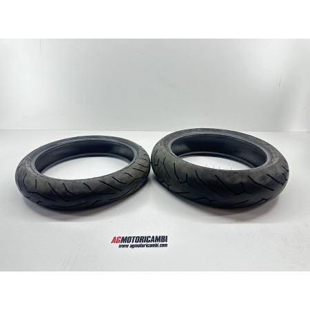PAAR PIRELLI DIABLO ROSSO CORSA 120-160 REIFEN CAGIVA RAPTOR 650 2001-2004