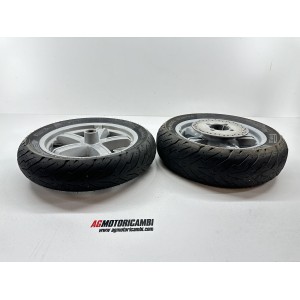 PAAR GUMMIERTE VORDERRAD-HINTERRAD-FELGEN YAMAHA XC 300...