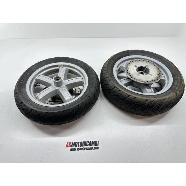 PAIR RUBBERIZED FRONT REAR WHEEL RIMS YAMAHA XC...