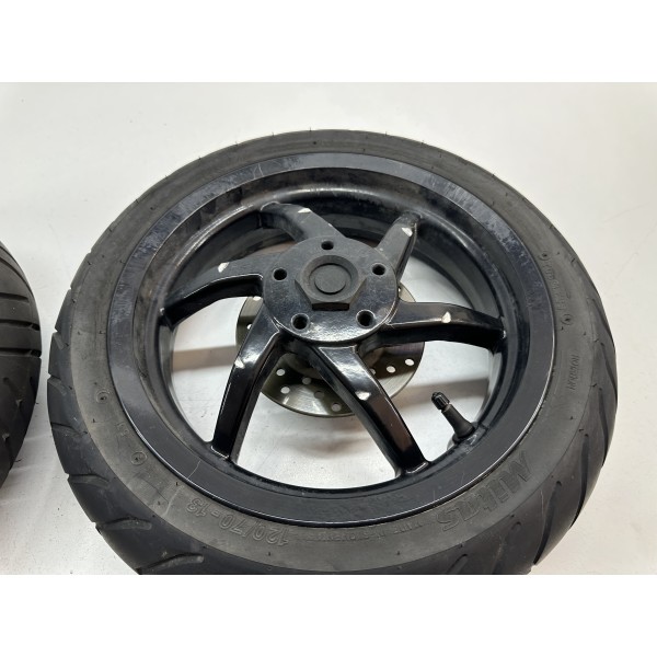 PAIR WHEEL RIMS FRONT REAR PIAGGIO NRG POWER DD...