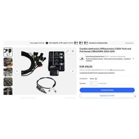 SPElectronics CGS4 Boîte de vitesses électronique Push and Pull HONDA CBR 600 RR PC40 2007-2009-2012