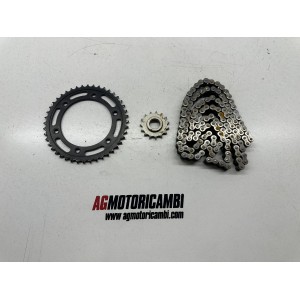 KIT CATENA CORONA PIGNONE YAMAHA YBR 250 2006-2013 22000KM