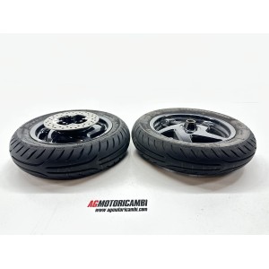 FRONT AND REAR WHEEL PAIR WITH NEW HONDA JAZZ 250 TIRES