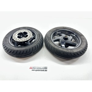 FRONT AND REAR WHEEL PAIR WITH NEW HONDA JAZZ 250 TIRES 2