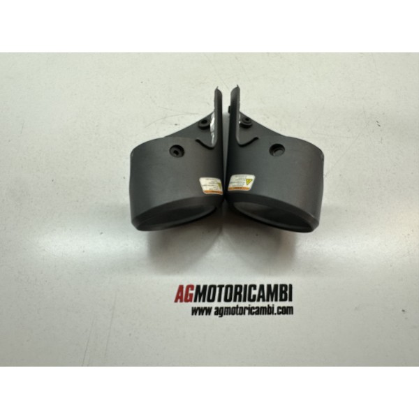 PAIR EXHAUST MUFFLER END COVERS APRILIA SHIVER...