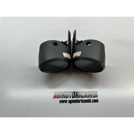 PAIR EXHAUST MUFFLER END COVERS APRILIA SHIVER 900 2017-2020